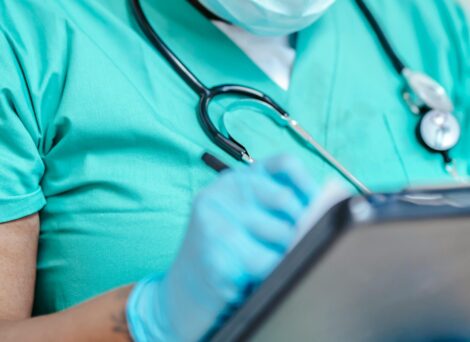 clinician doing documentation