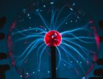 lit up plasma ball