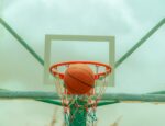 basketball hoop with ball in it